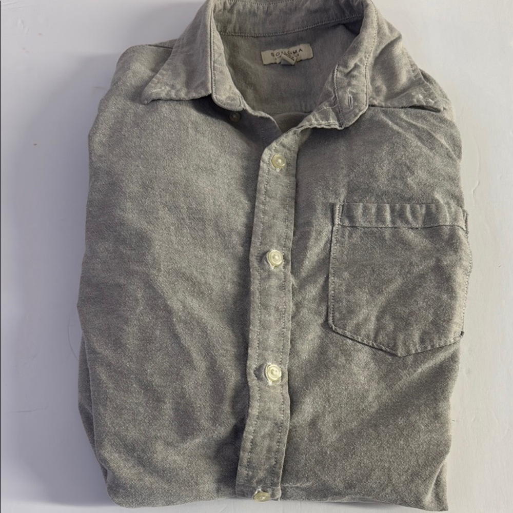 Sonoma Gray Casual Button Down Shirt